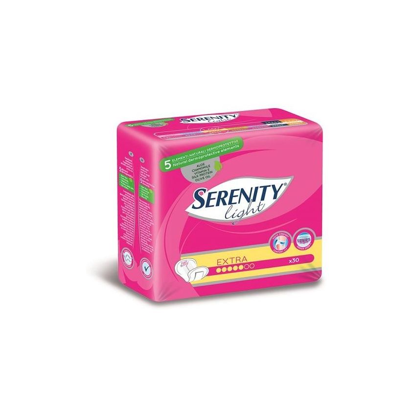 Serenity Light Extra - Assorbenti Donna, Confezione da 30 Pezzi