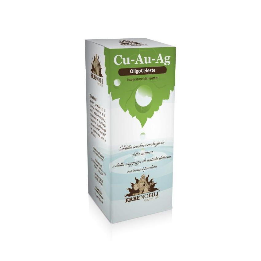 Nobili Erbe Oligoceleste - Integratore liquido con Rame, Oro e Argento - 50ml