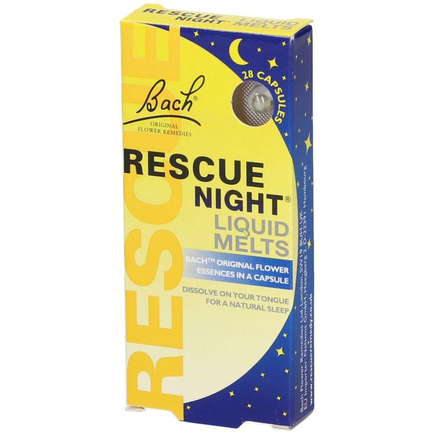 Rescue Night Liquid Melts - Capsule per il sonno, 28 pezzi
