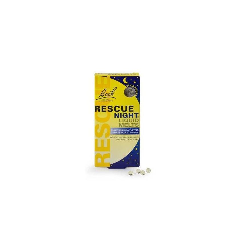 Rescue Night Liquid Melts - Capsule per il sonno, 28 pezzi