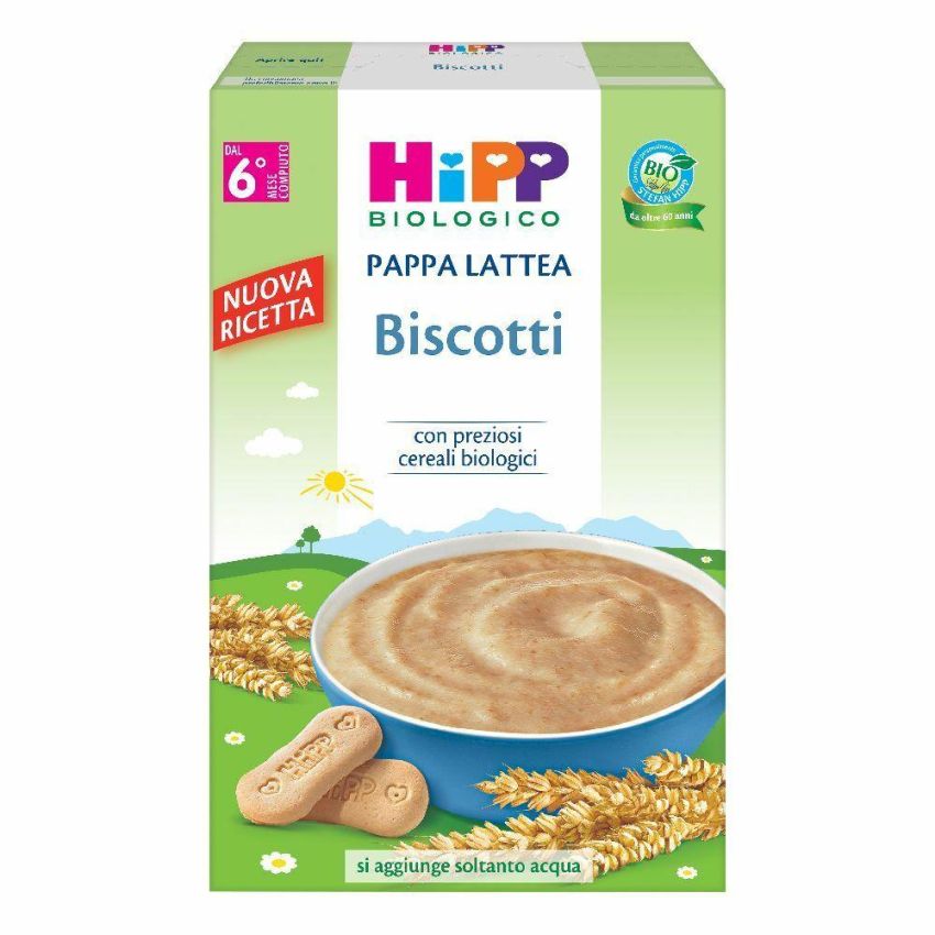 Hipp Bio Pappa Lattea al Biscotto Biologico per Bambini dai 6 Mesi+, 250g