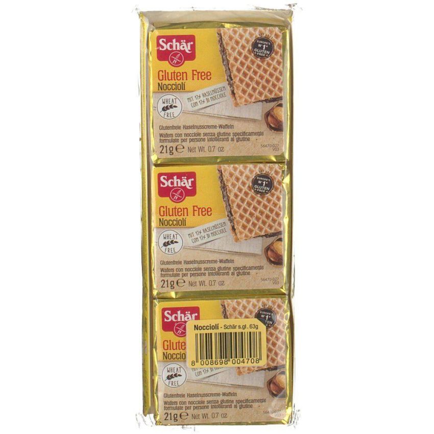 Schar Snack ai Noccioli - Confezione da 3 x 21g