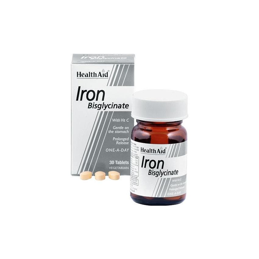 Healthaid Ferro Bisglicinato - Integratore di Ferro - 30 Compresse