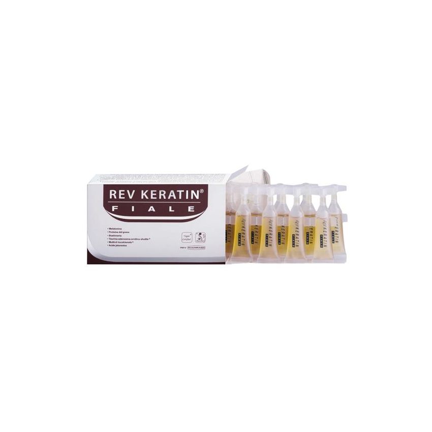 Rev Keratin - Set di 15 Fiale da 5ml per Trattamento Ristrutturante