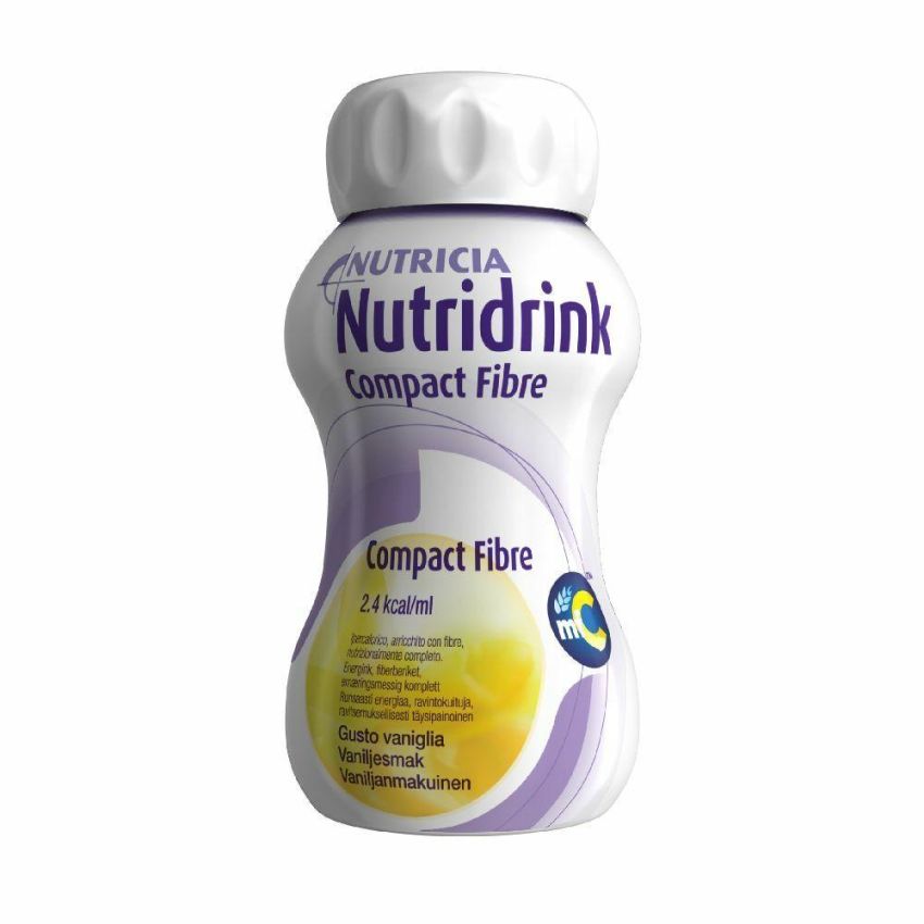 Nutridrink Compact Fibre: Bevanda Vaniglia con Fibre, Pacco da 4, 125ml
