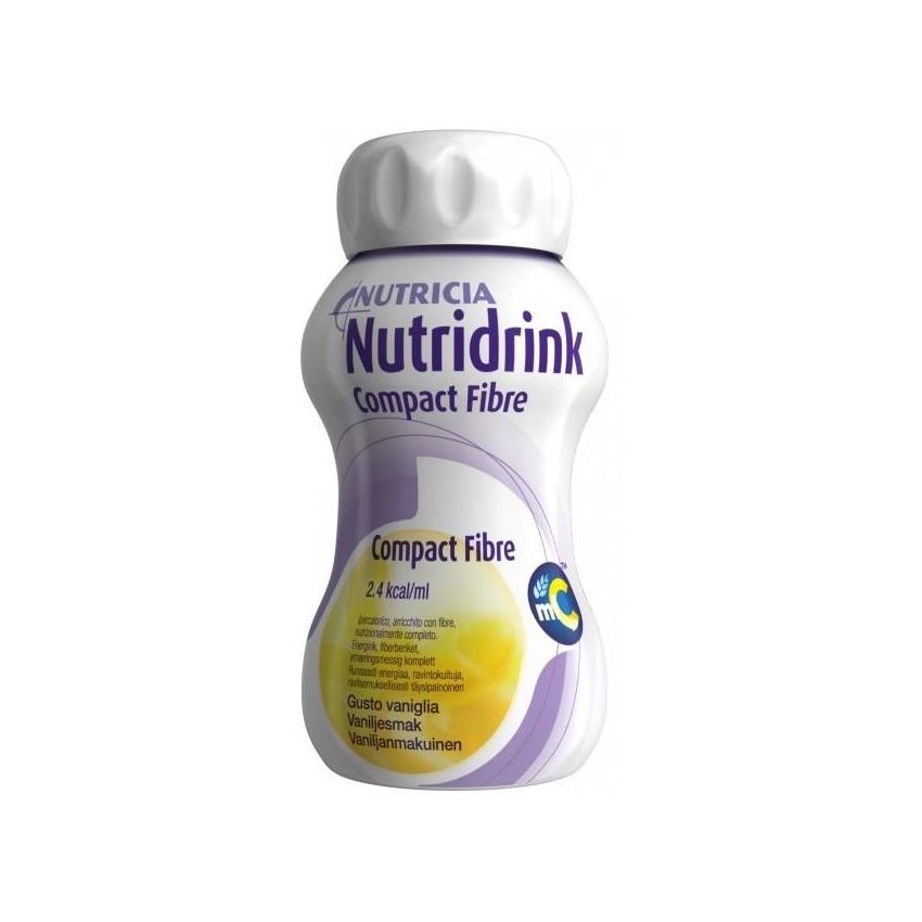 Nutridrink Compact Fibre: Bevanda Vaniglia con Fibre, Pacco da 4, 125ml