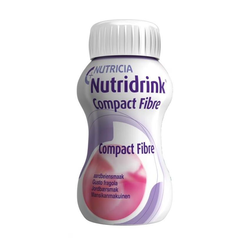 Fragola Nutridrink Compact con Fibre - Pack da 4 Pezzi