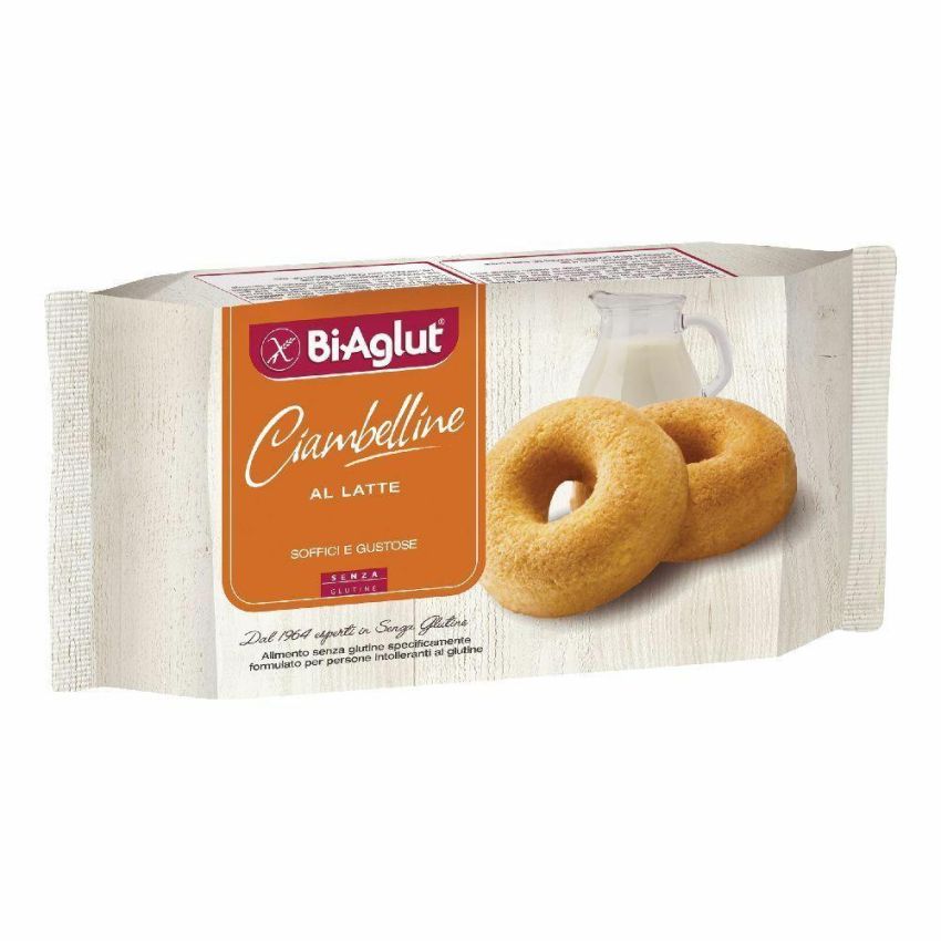 Biaglut Ciambelline al Gusto di Latte, Confezione da 180g