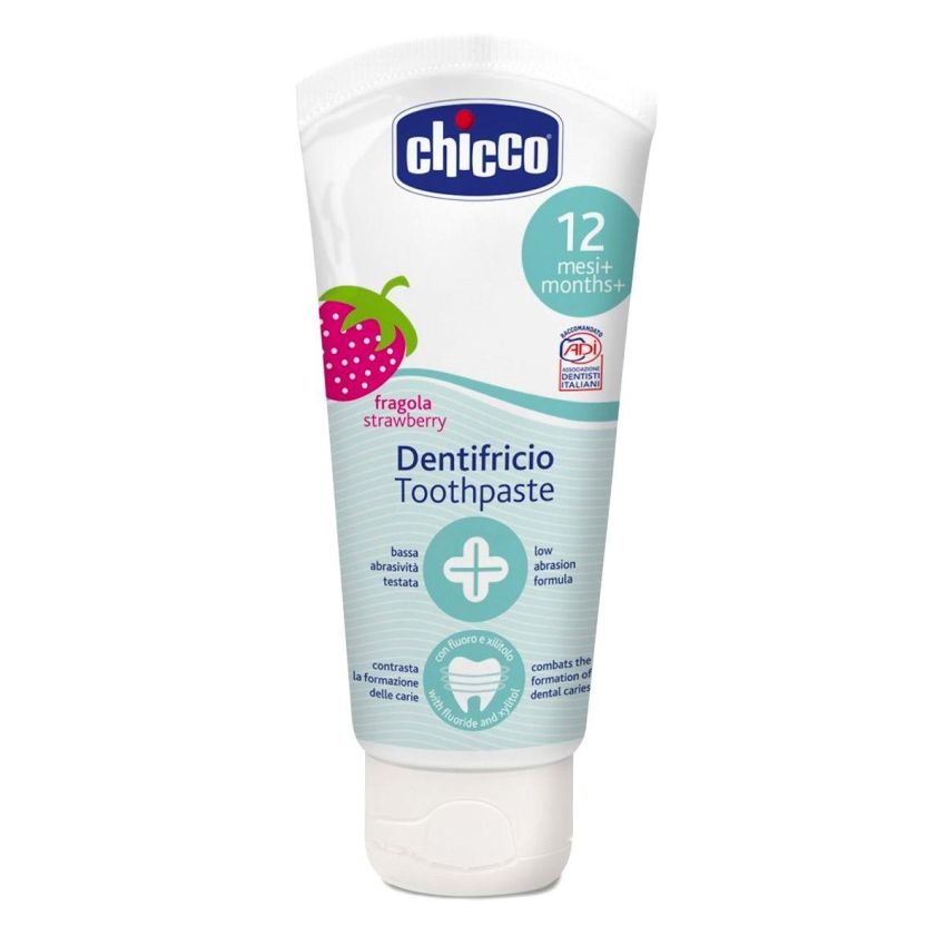 Chicco Dentifricio alla Fragola 50ml - Con Fluoro per Bambini