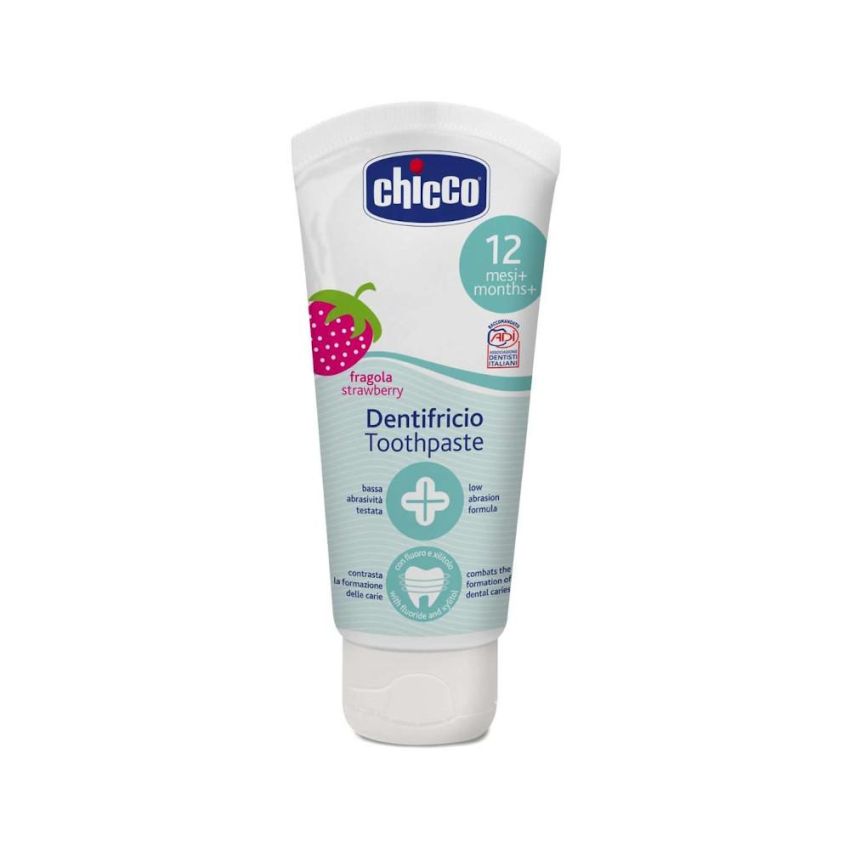 Chicco Dentifricio alla Fragola 50ml - Con Fluoro per Bambini