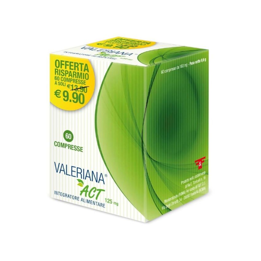 Valeriana Act - 60 Compresse per Rilassamento e Sonno Naturale
