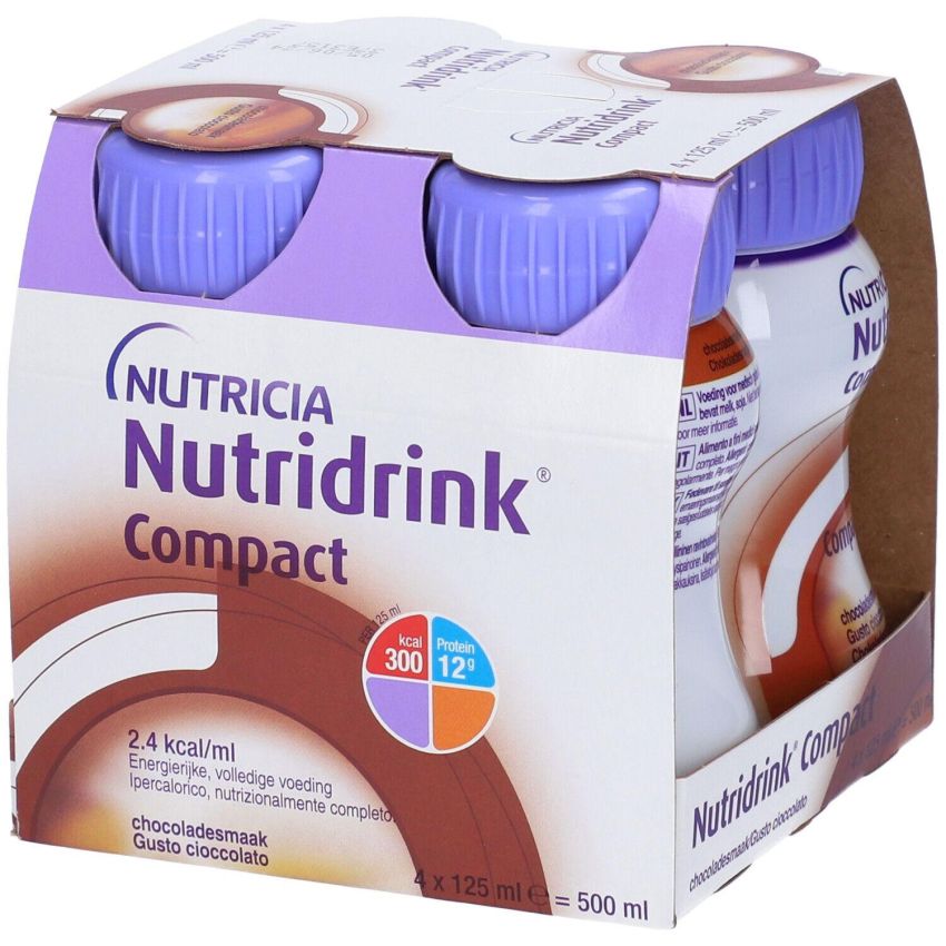 Nutridrink Compact - Bevanda Nutrizionale al Cioccolato - 4x125ml