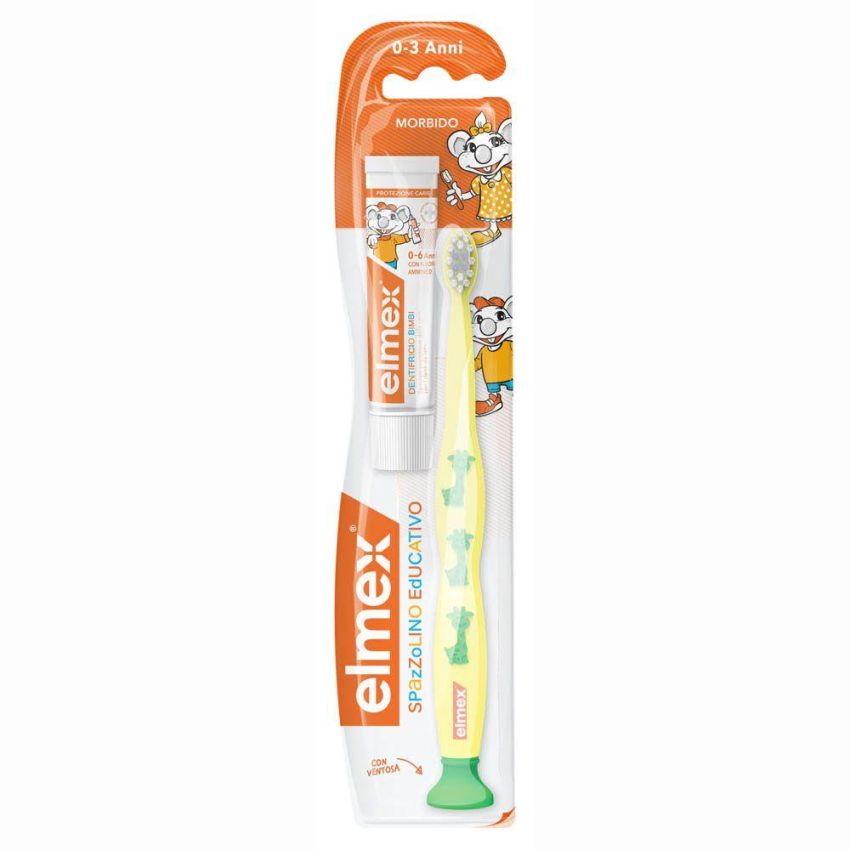 Elmex Spazzolino Educativo Morbido per Bambini 0-3 Anni