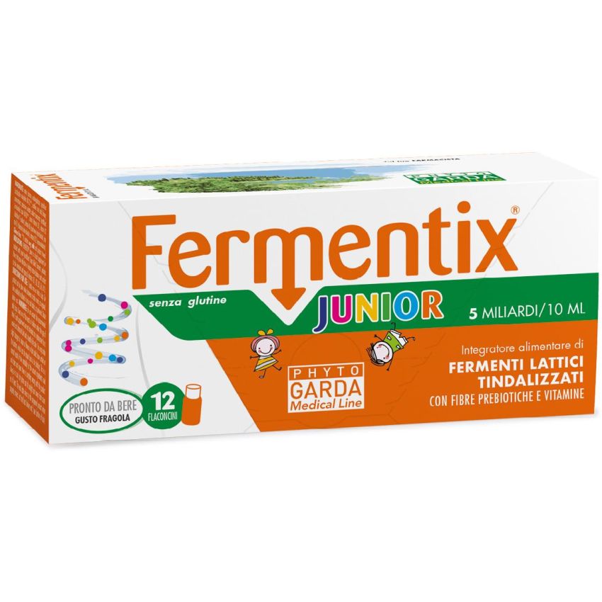 Fermentix Junior Probiotico 5 Miliardi per Bambini, 12 Fiale da 10ml