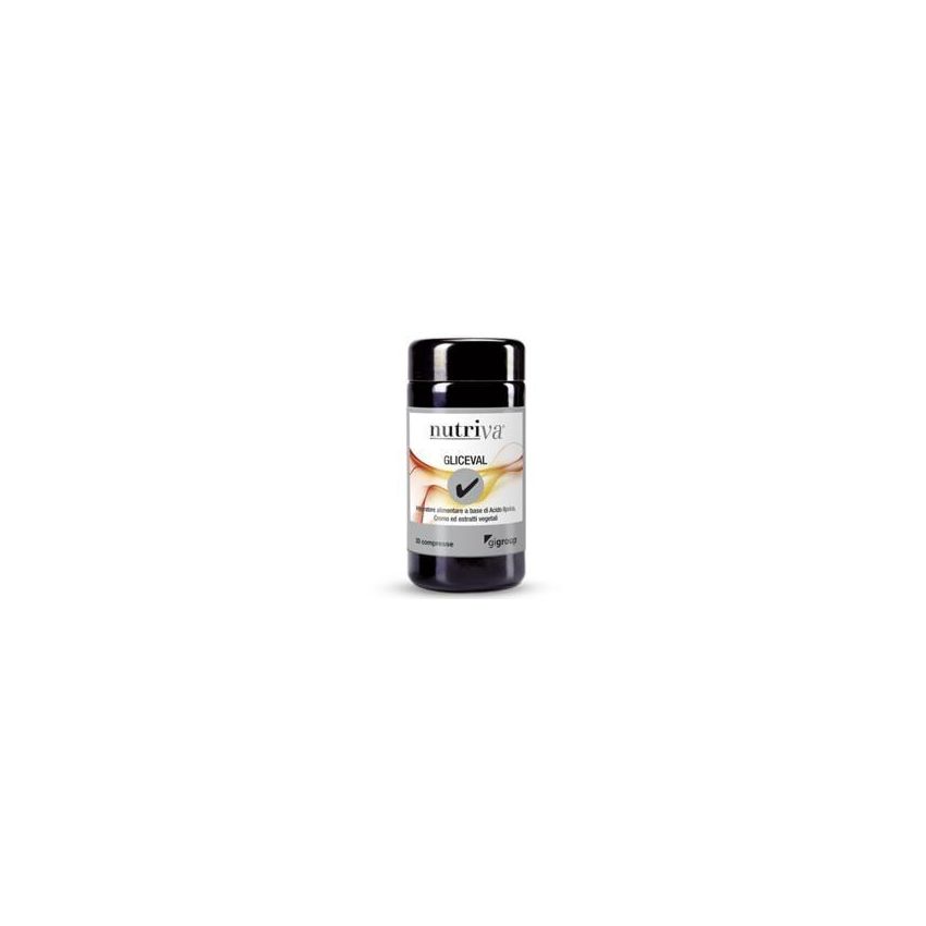 Nutriva Gliceval - Supplemento Nutrizionale in Compresse, Confezione da 30