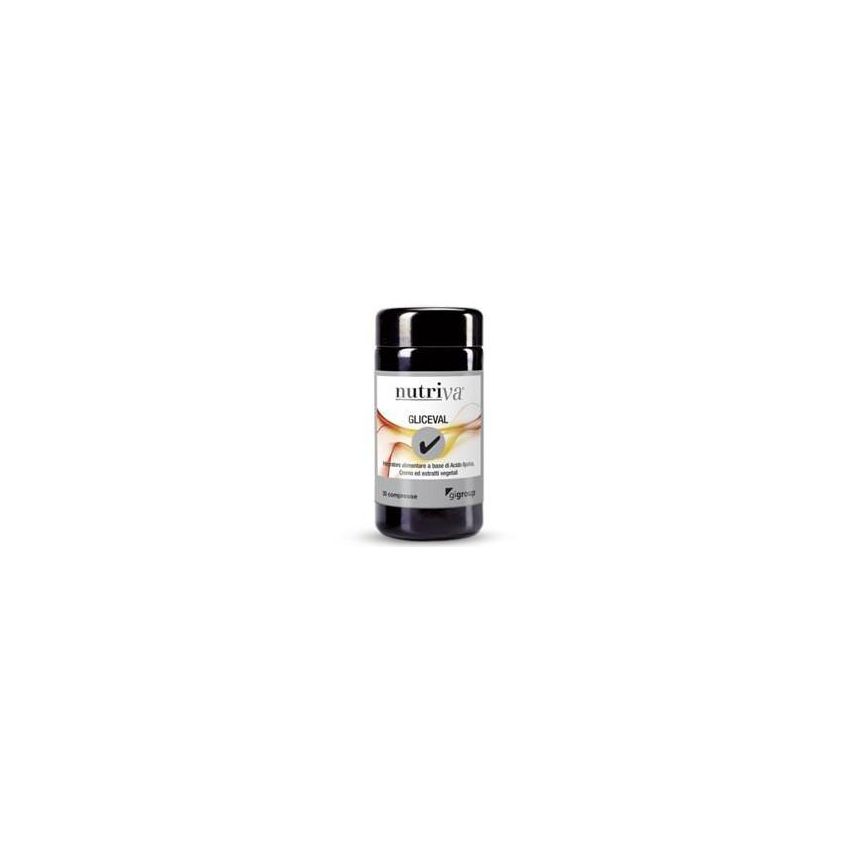 Nutriva Gliceval - Supplemento Nutrizionale in Compresse, Confezione da 30