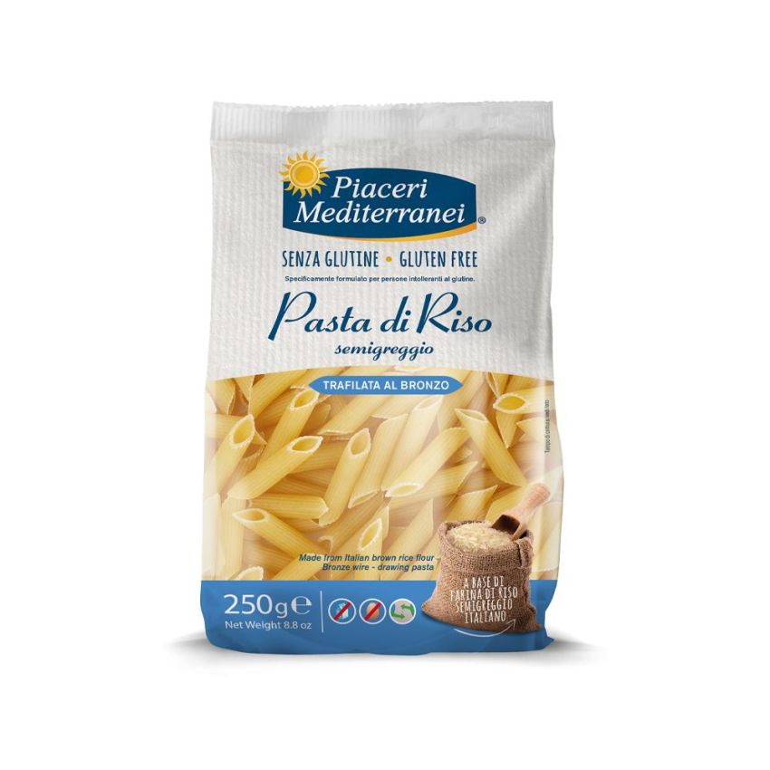 Penne Rigate di Riso - Piaceri Mediterranei, 250g