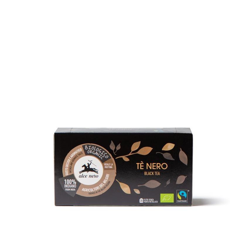Alce Nero T√® Nero Biologico con 20 Filtri