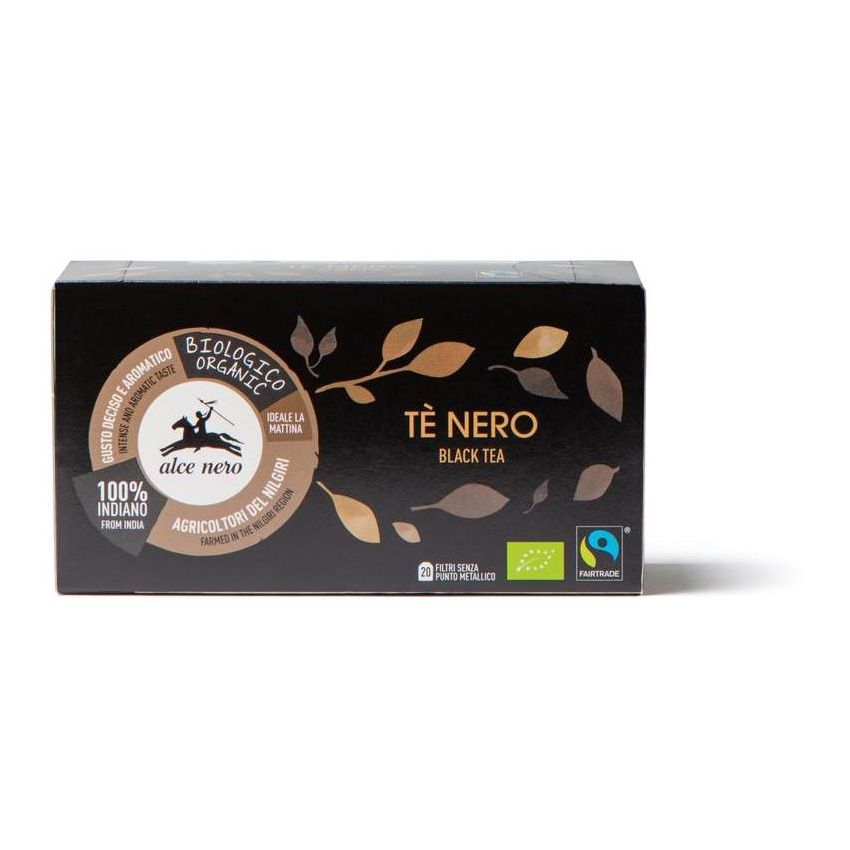 Alce Nero T√® Nero Biologico con 20 Filtri