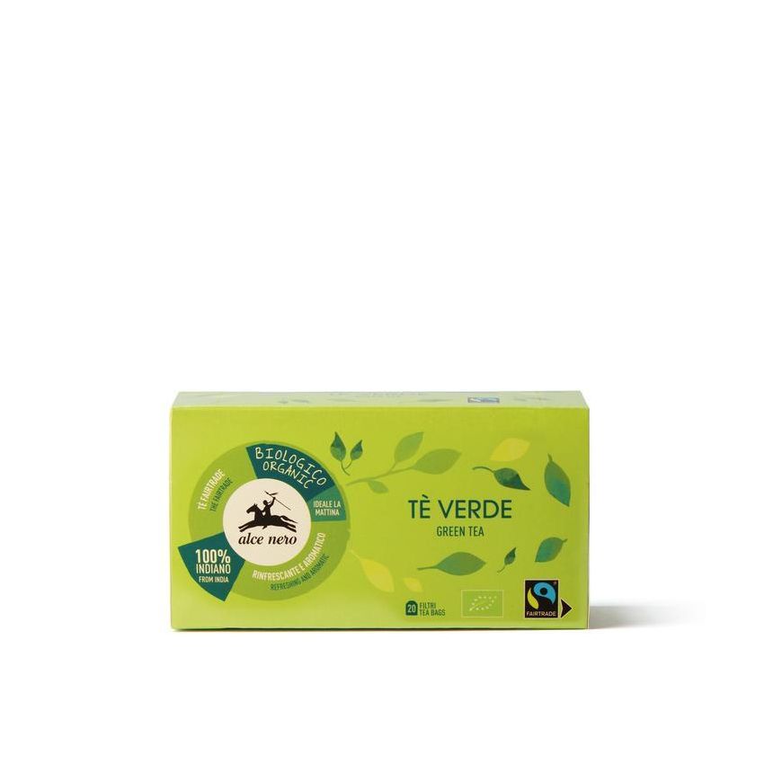 Tè Verde Biologico Alce Nero - Pacco da 20 Filtri