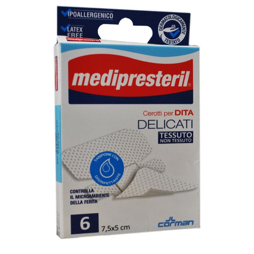 Medipresteril Cerotti Delicati per Dita - Confezione da 6 Pezzi