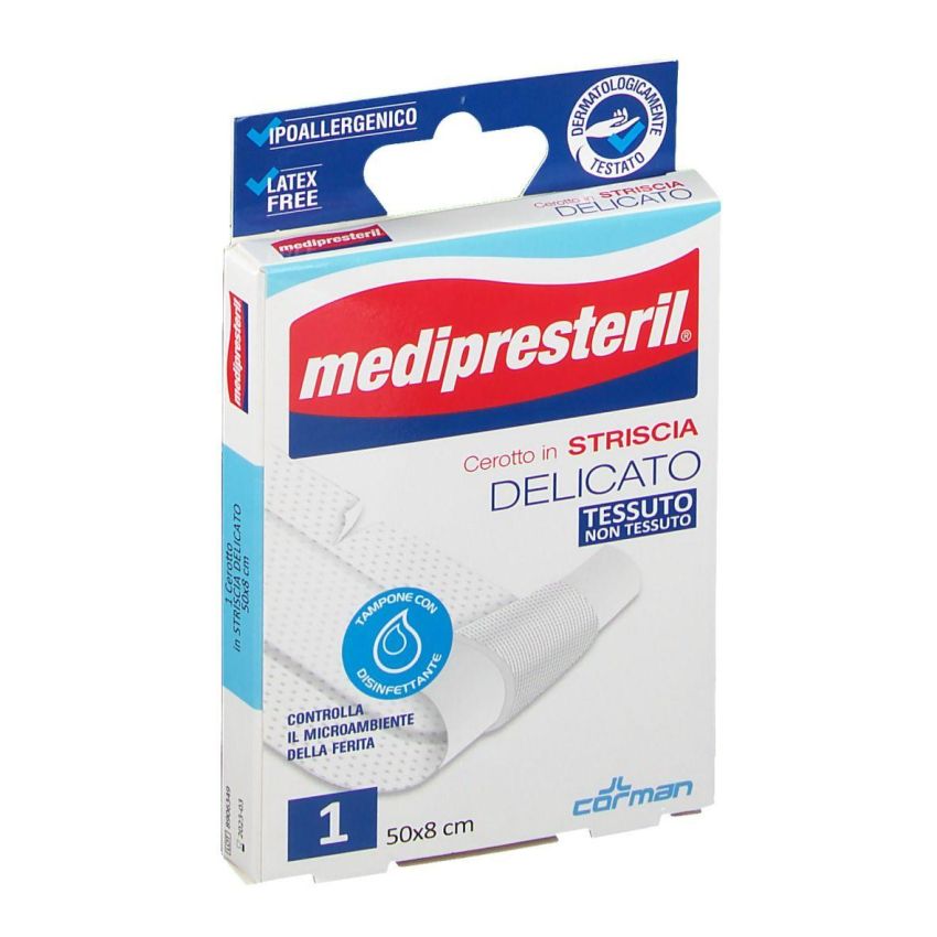 Medipresteril Cerotto Delicato in Striscia, Misura 8x50cm