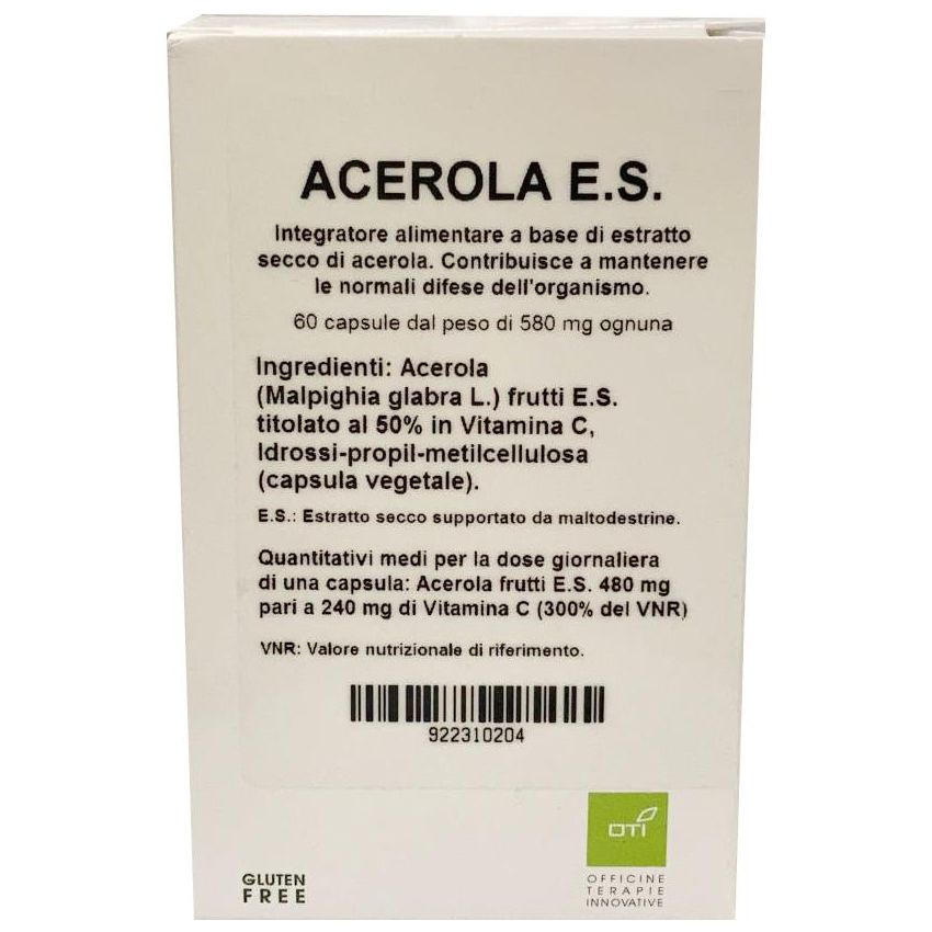 Oti Acerola: Estratto Secco in Capsule - 60 Pezzi