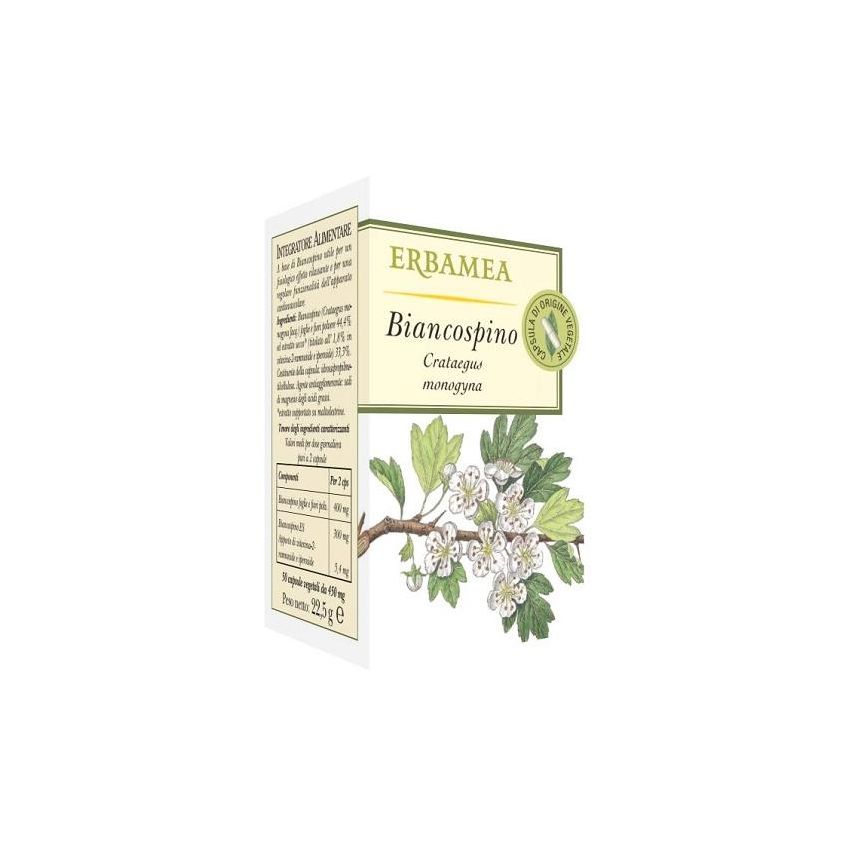 Erbamea Biancospino - Integratore Naturale in Capsule, 50 Pezzi
