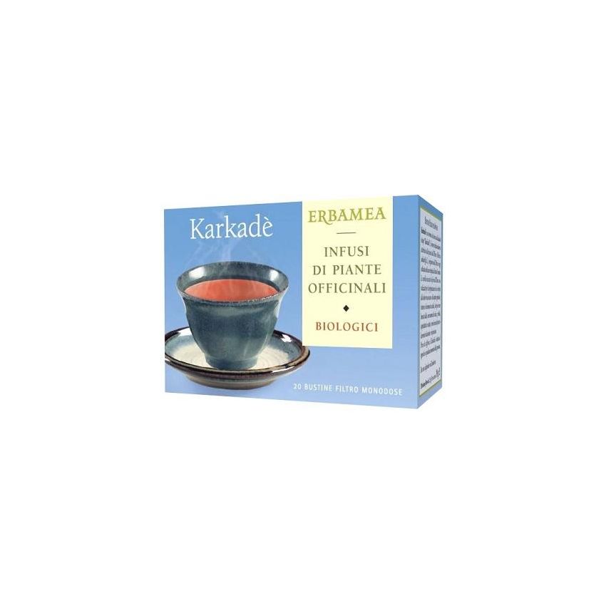 Erbamea Karkade' Infuso - Pacchetto di 20 Bustine Monodose Filtranti