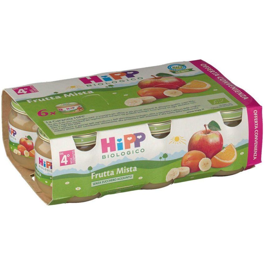 Hipp Bio Omogeneizzato di Frutta Mista Biologica - 6x80g