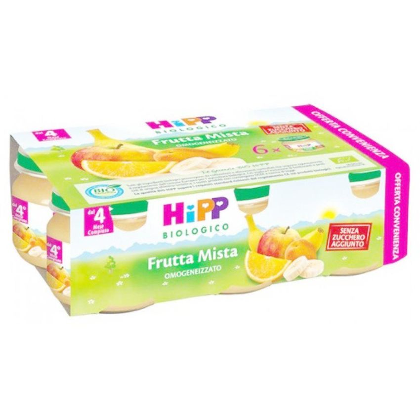 Hipp Bio Omogeneizzato di Frutta Mista Biologica - 6x80g