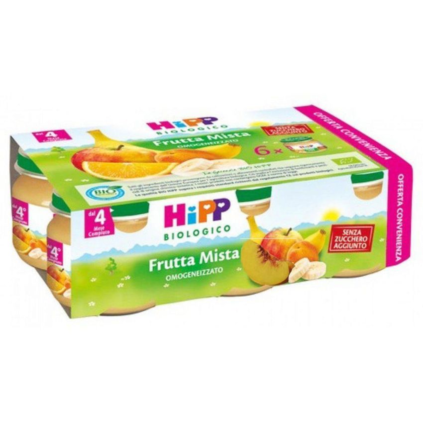 Hipp Bio Omogeneizzato di Frutta Mista Biologica - 6x80g