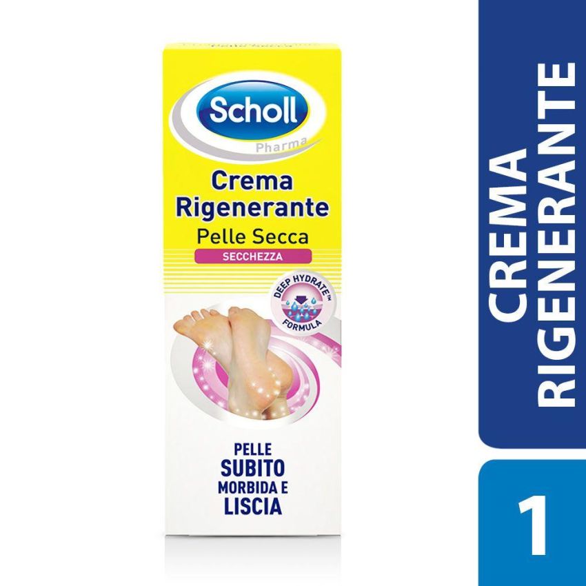 Crema Rigenerante per Piedi con Pelle Secca di Scholl, 82,5g/60ml