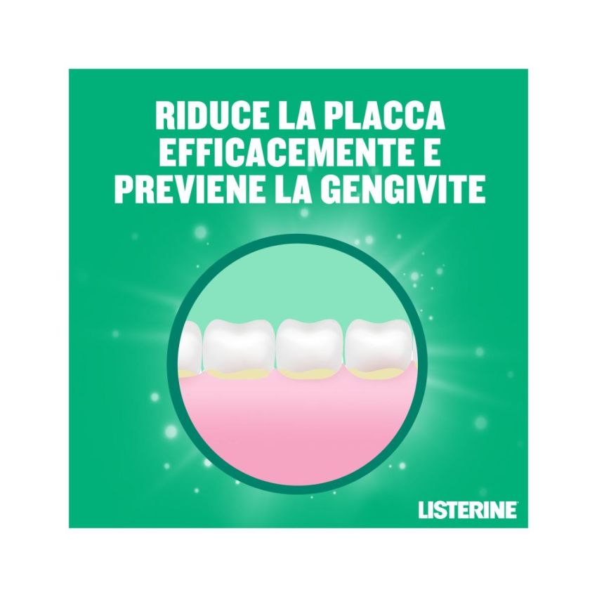 Listerine Collutorio 500ml per Difesa di Denti e Gengive