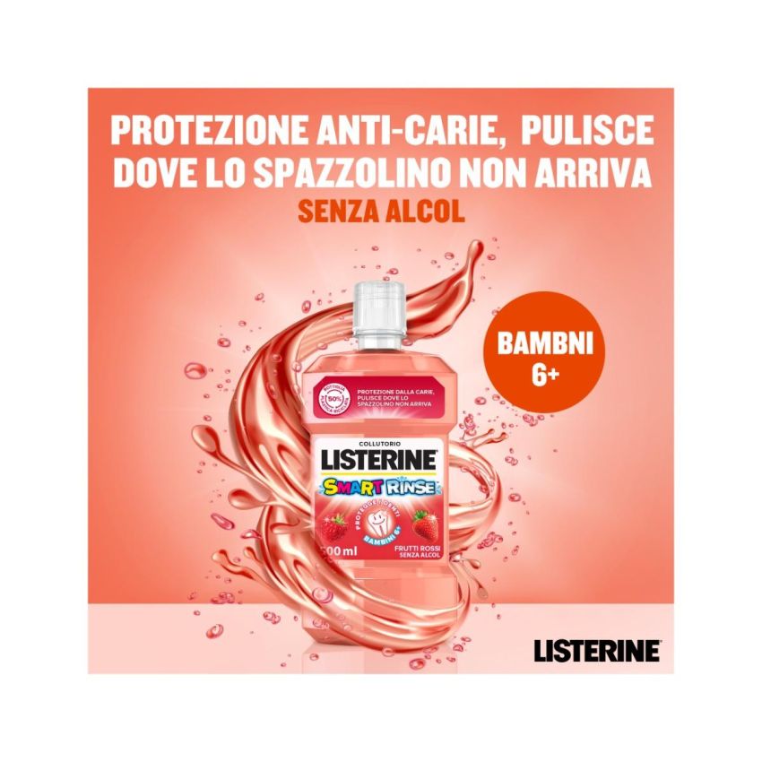 Listerine Smart Rinse Collutorio Protettivo 500ml