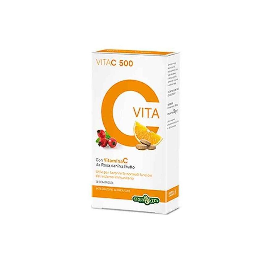 Erba Vita Vita C 500 - Integratore Vitaminico con 30 Compresse