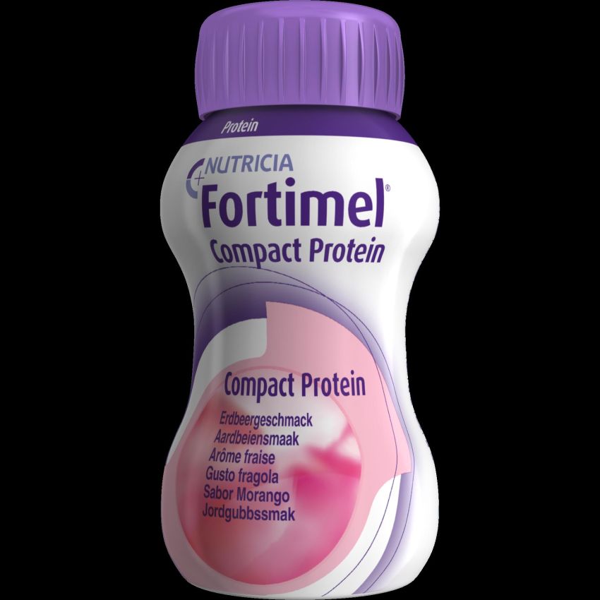 Fortimel Compact: Proteine ad Alto Contenuto in Fragola - Pacco da 4x125ml