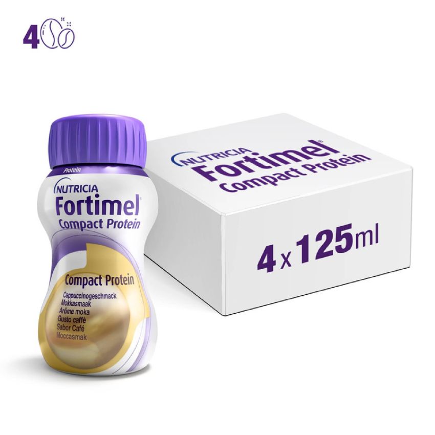Fortimel Proteina Compatta al Caffè - Confezione da 4x125ml