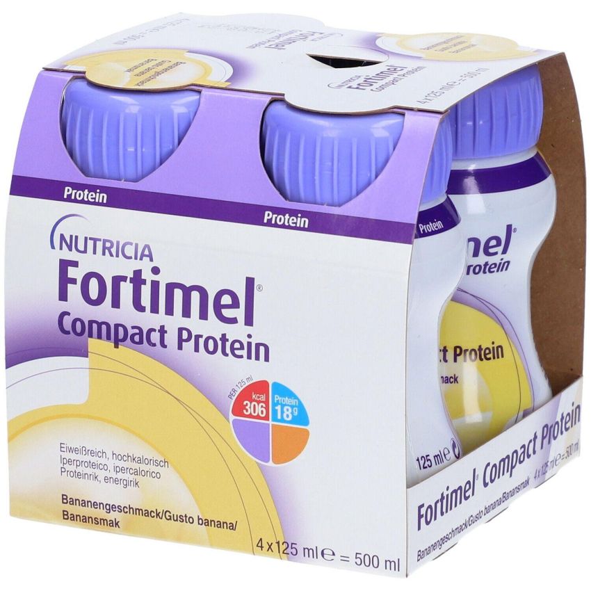 Fortimel Compact Protein Shake al Banana 4-Pack da 125ml