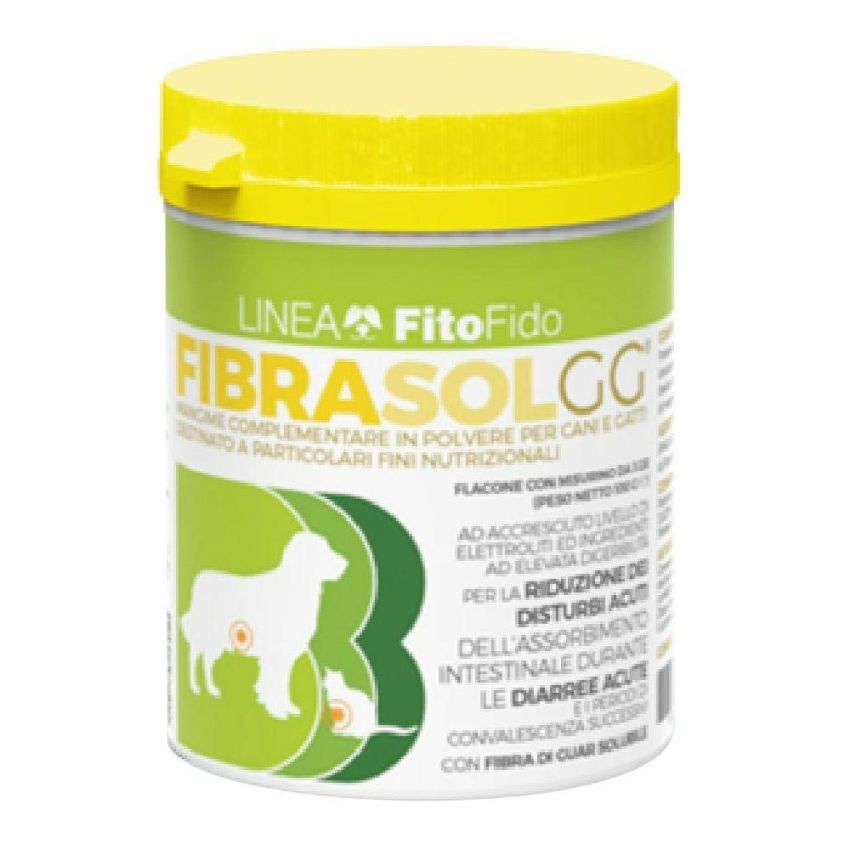 Fibrasol GG - Mangime Complementare Nutriente per Cani e Gatti, 100g