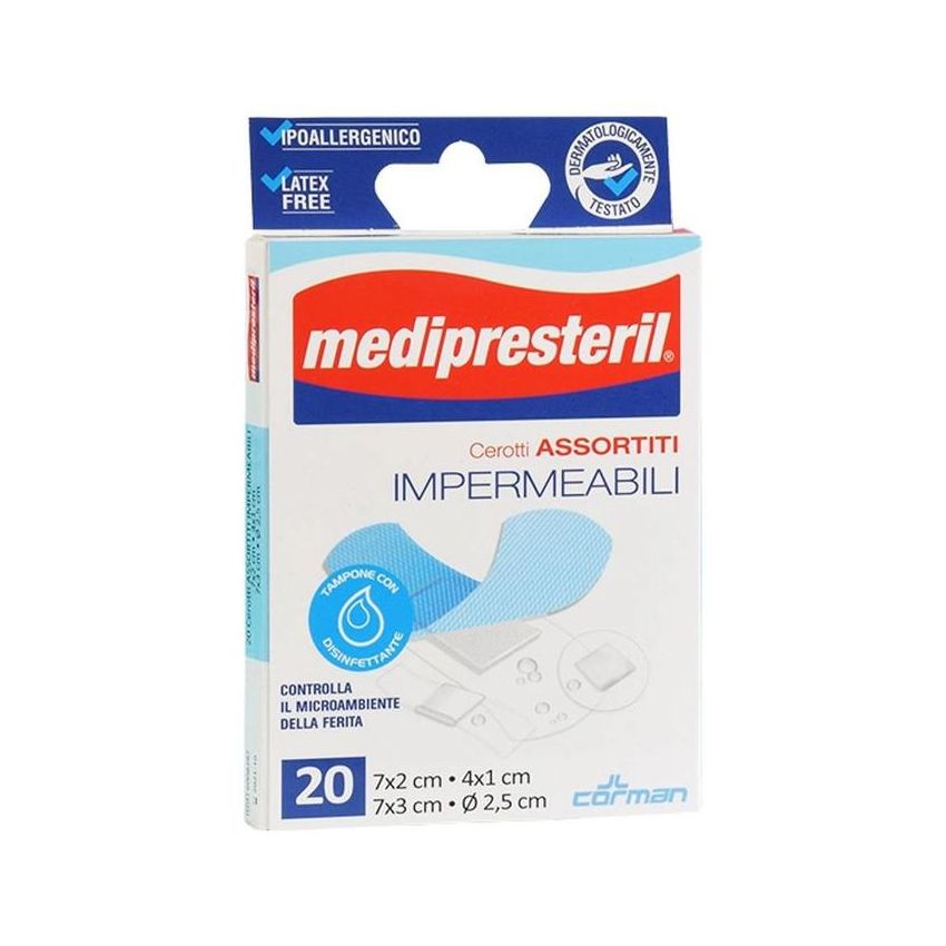 MediPresteril Set di 20 Cerotti Impermeabili Assortiti