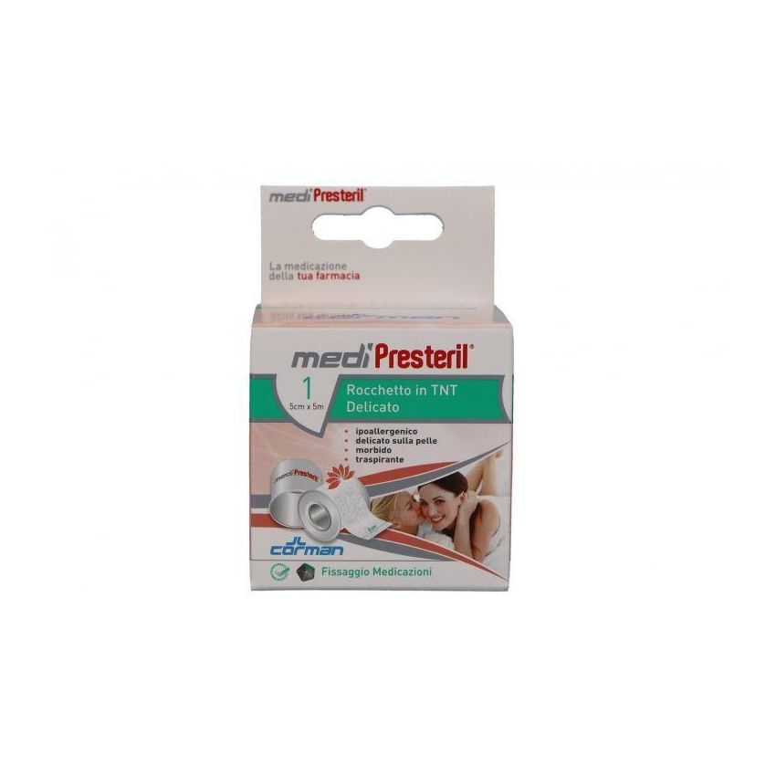 Cerotto Medipresteril in Tessuto Non Tessuto, Rotolo da 5cm x 5m