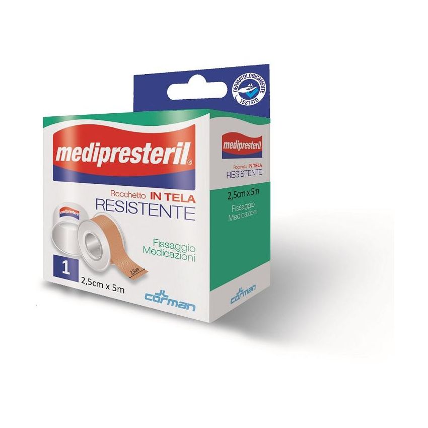 Rocchetto di Cerotto Medipresteril in Tela, 2.5cm x 5m