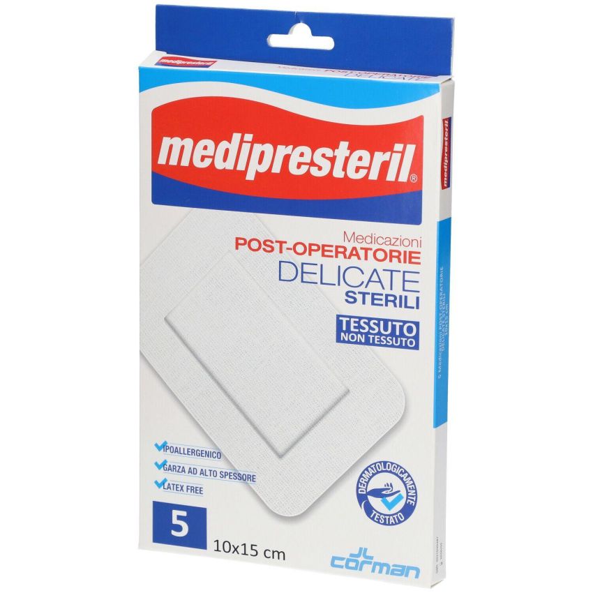 Medipresteril Medicazione Delicata Post-Operatoria 10x15cm - 4 Pezzi