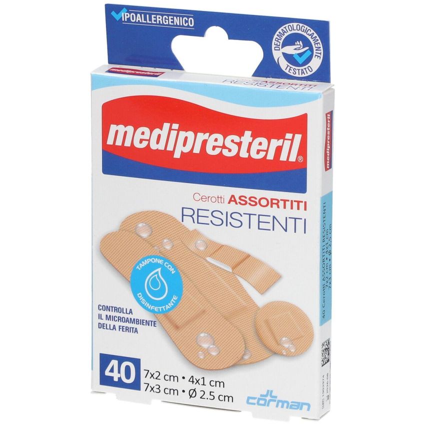 Medipresteril Set di 40 Cerotti Resistenti e Assortiti