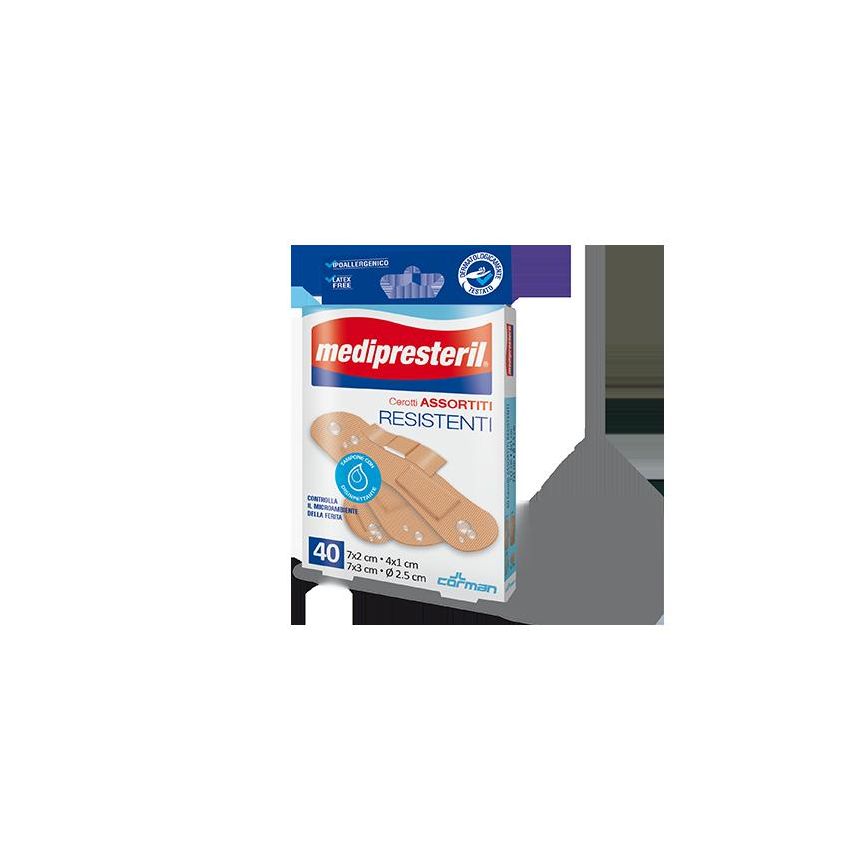 Medipresteril Set di 40 Cerotti Resistenti e Assortiti