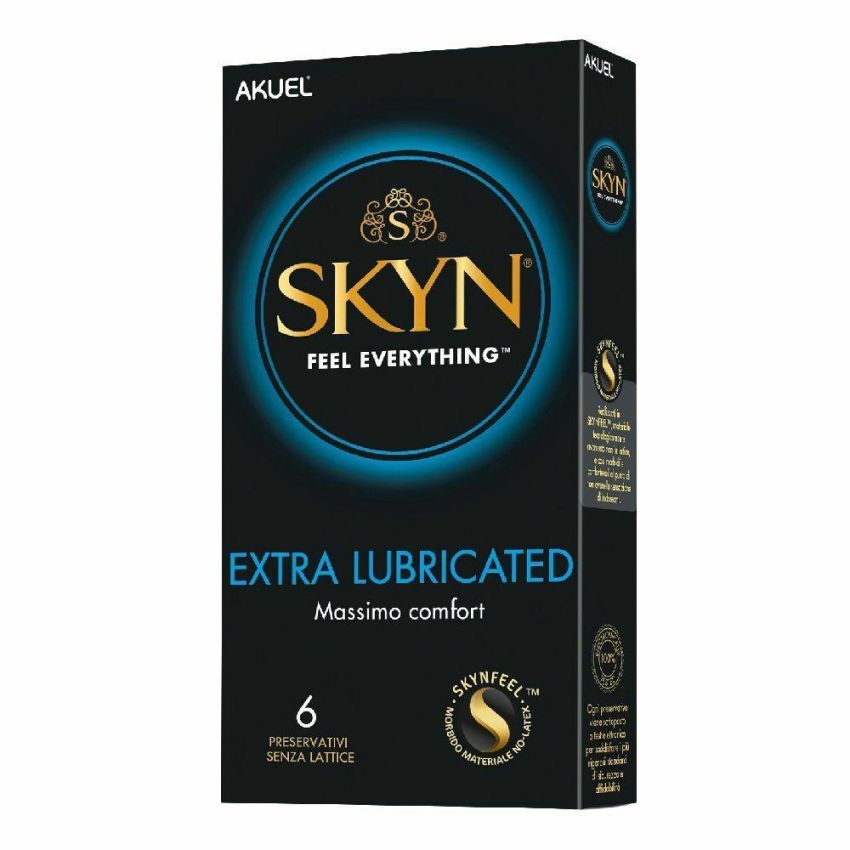 Akuel Skyn Preservativi Extra Lubrificati - Confezione da 6
