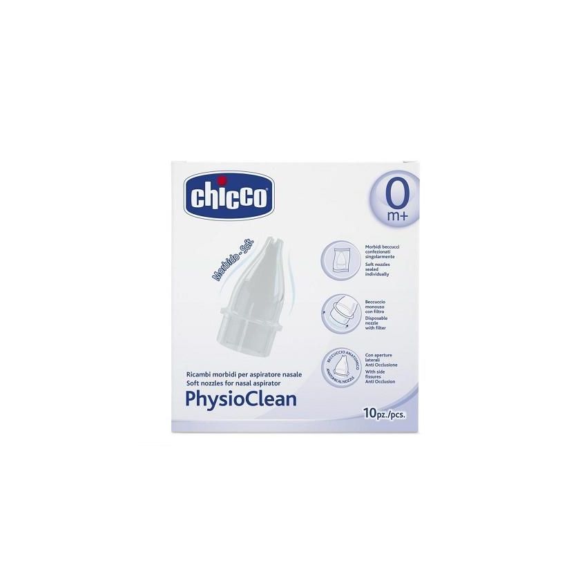 Chicco PhysioClean 10 Pezzi di Ricambio per Aspiratore Nasale