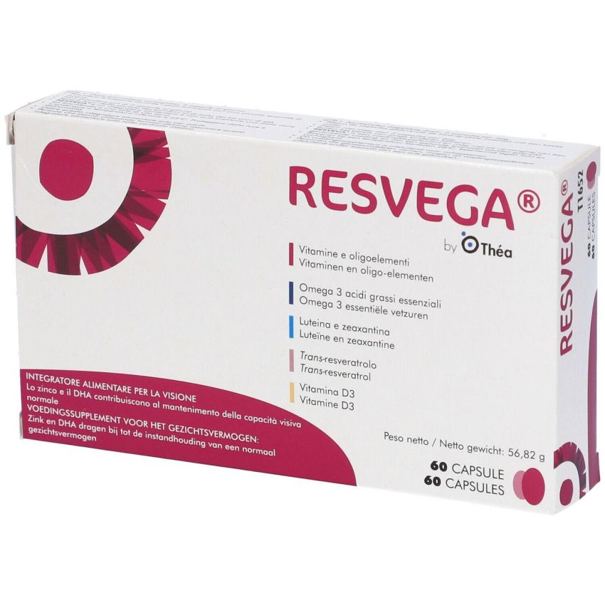 Resvega Antiossidante con Resveratrolo, 60 Capsule
