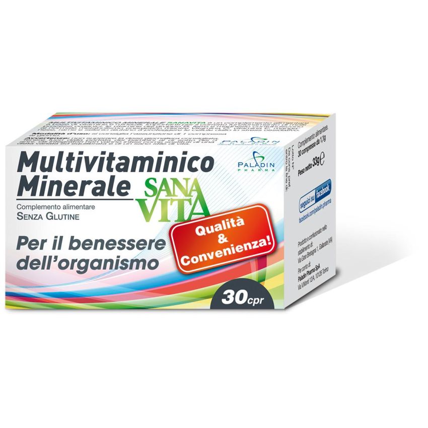 Sanavita Multivitaminico e Minerale - 30 Compresse